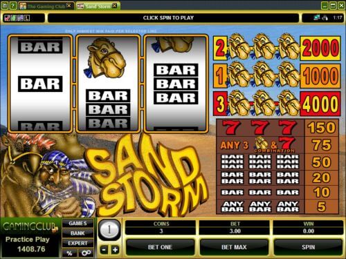 sand storm slot machine